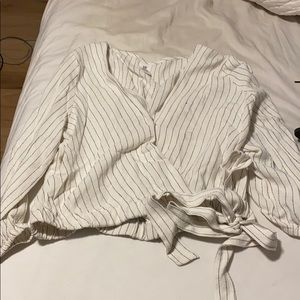 Pacsun striped wrap top